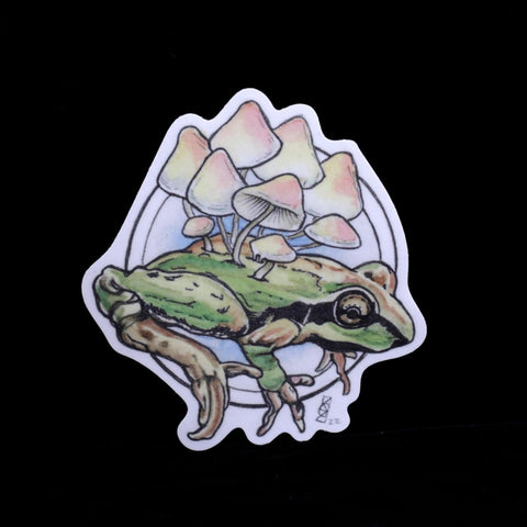 Ribbit 2 Mushroom Frog Sticker