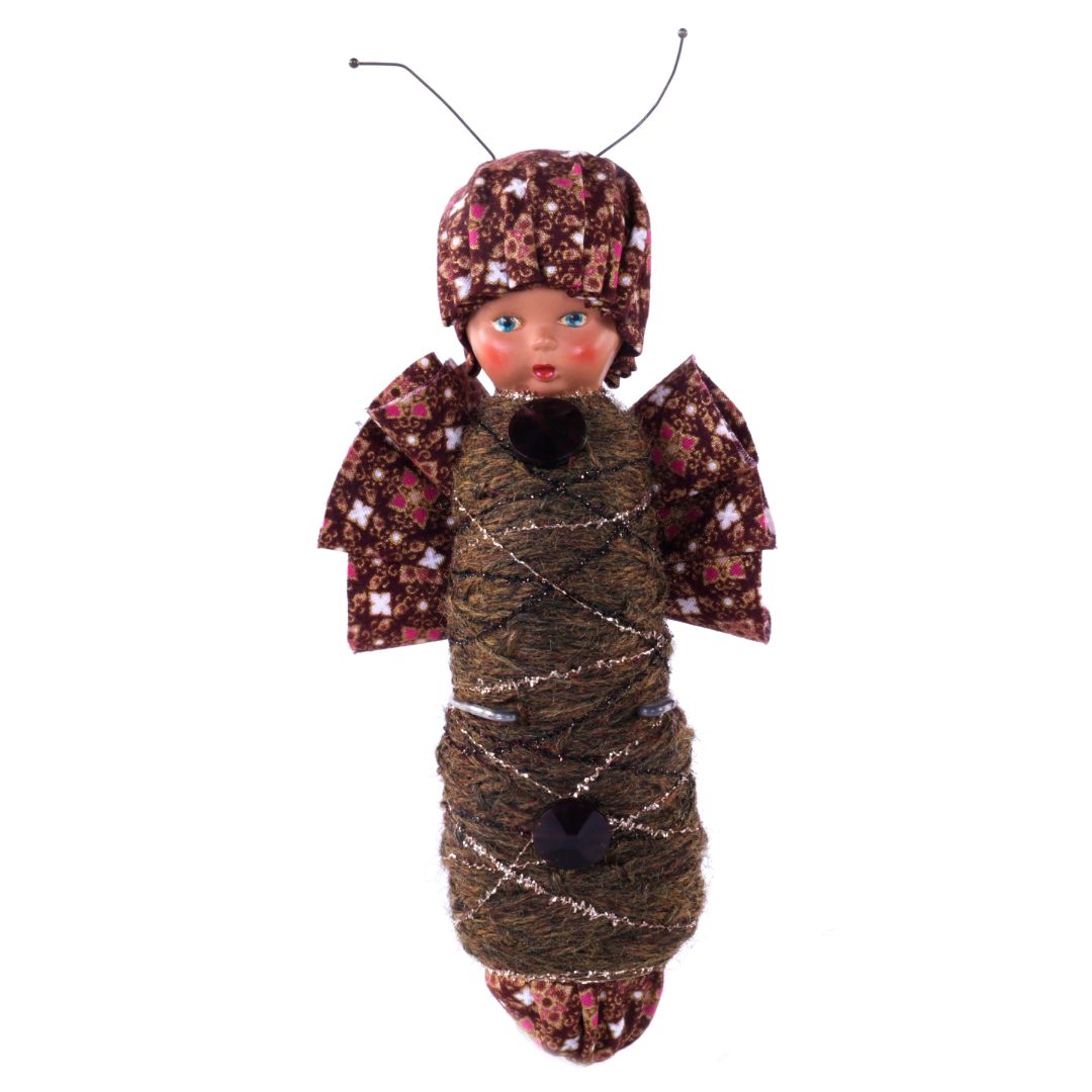 Brown Moth Art Doll