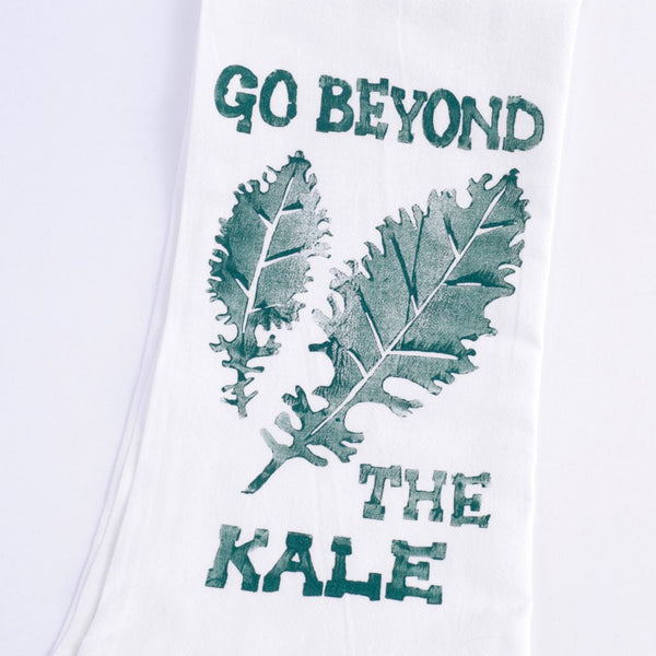 Beyond the Kale Hand Printed Dishtowel