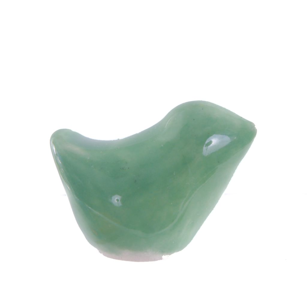 Mini Jelly Bean Bird - Green Porcelain