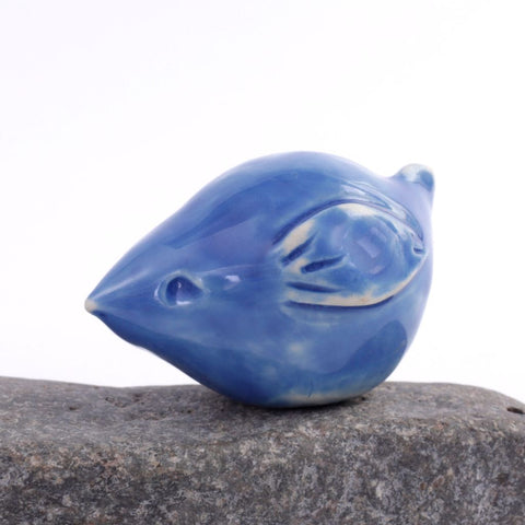 Porcelain Blue Bird Sculpture