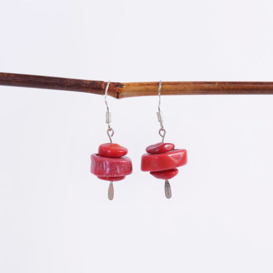 Bamboo Coral Earrings