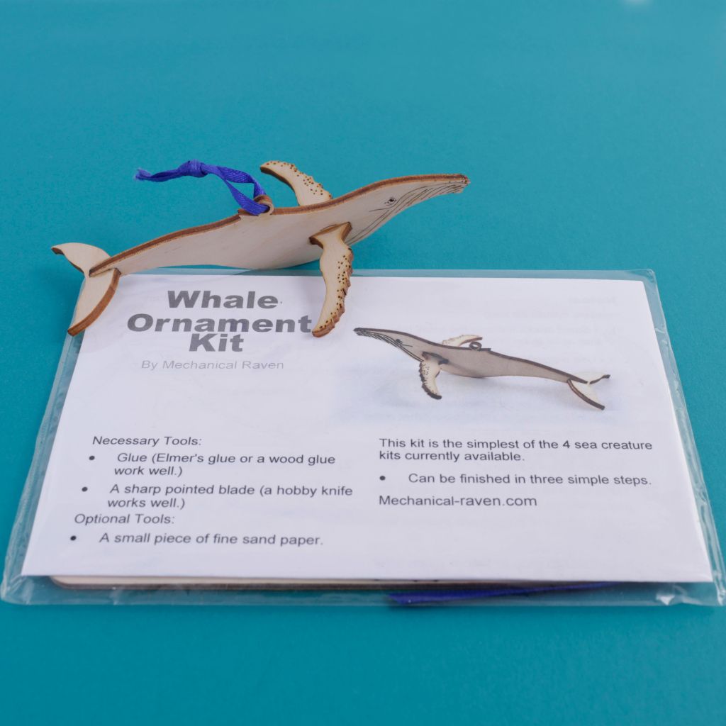 Wooden DIY Whale Ornament Kit