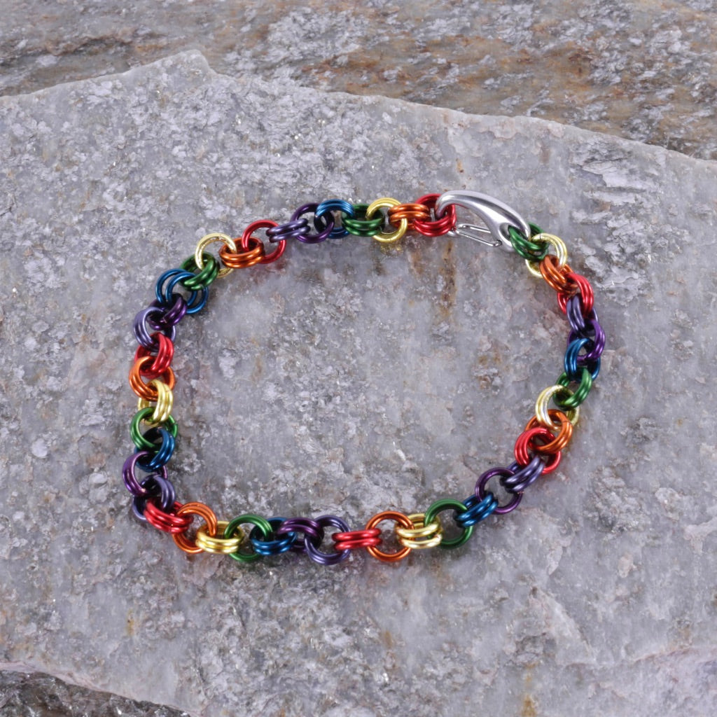 Rainbow 2 x 2 Links Copper Wire Bracelet