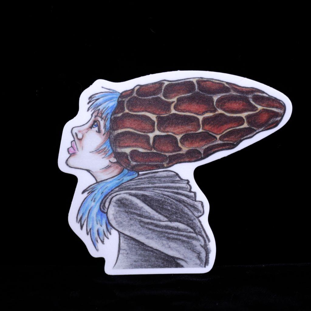 Mushroom Girl - Morel Sticker