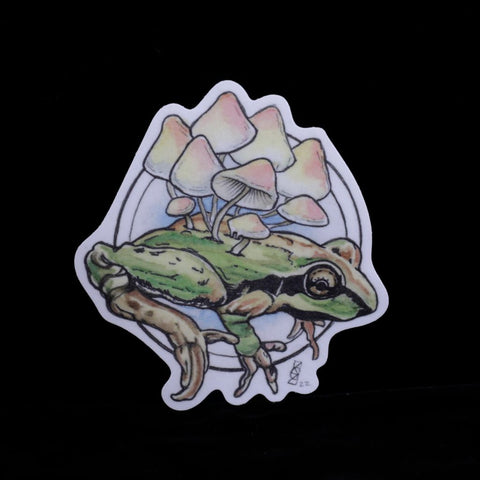 Ribbit 2 Mushroom Frog Sticker