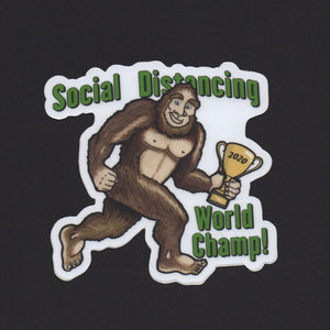 Bigfoot Social Distancing Sticker
