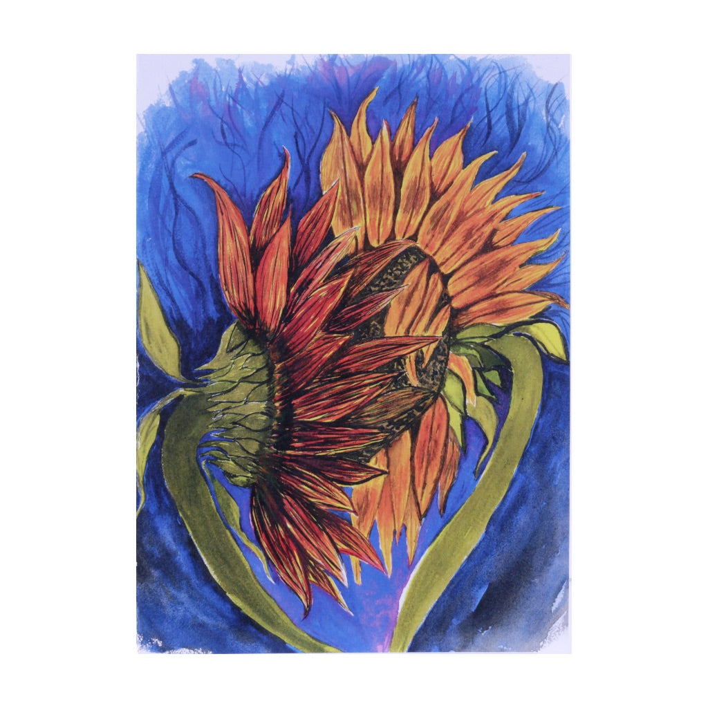 Sunflower Besties - Watercolor Card