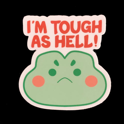 Tough Frog Vinyl Sticker
