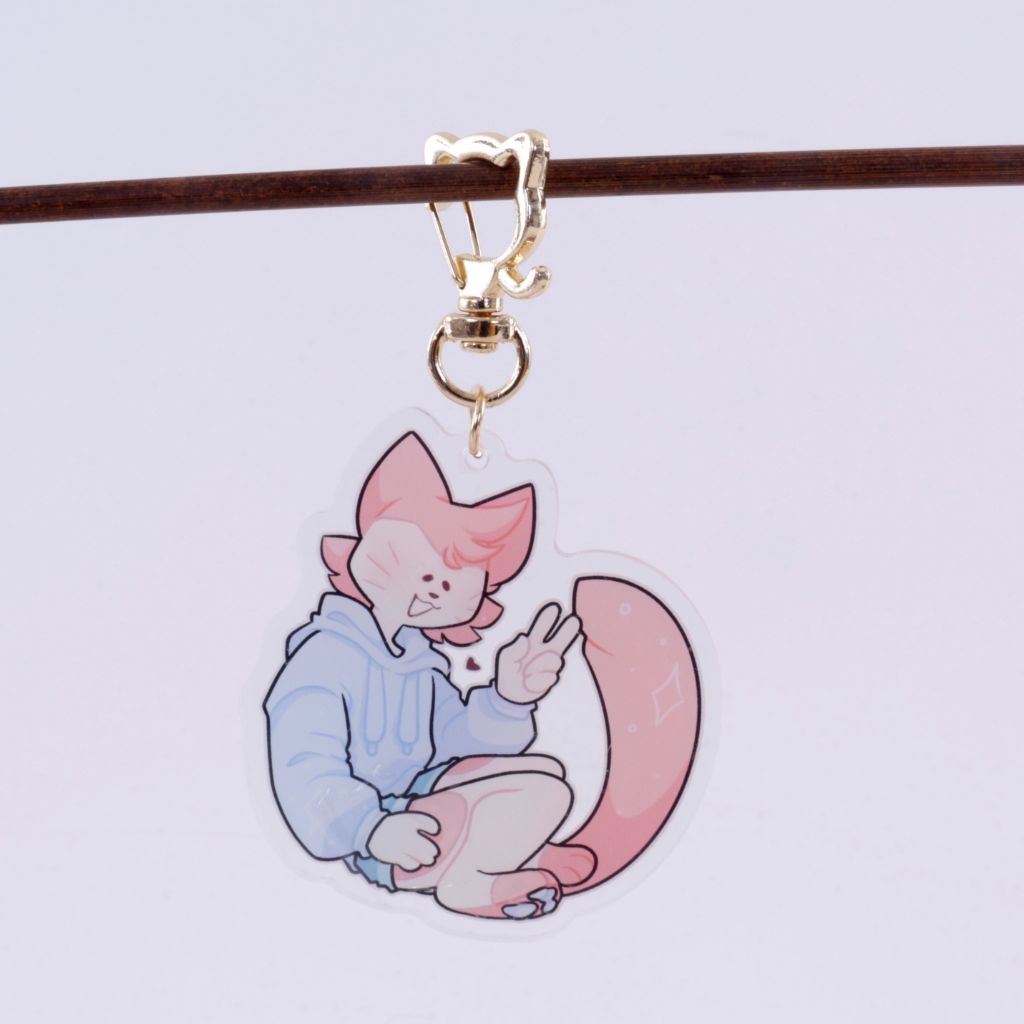 Spoon - the Pink Cat Keychain