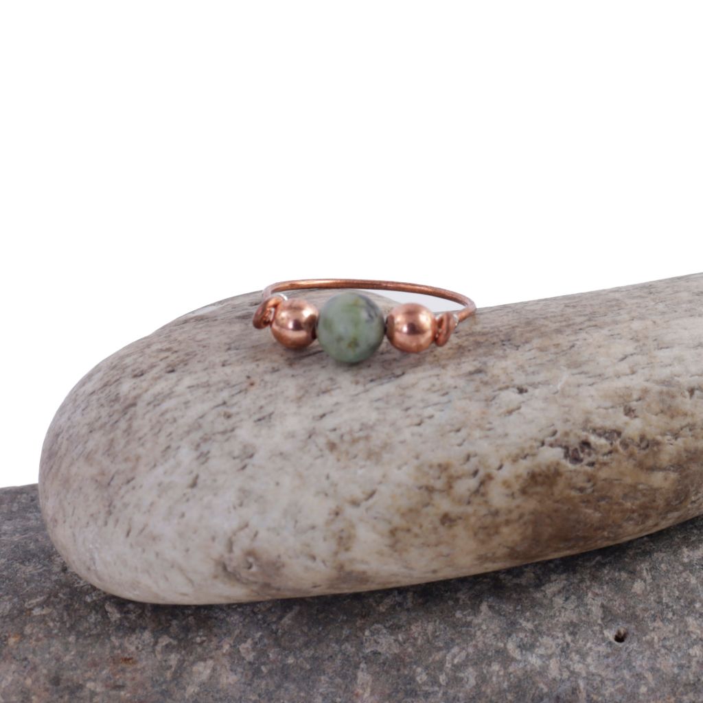 Wire Wrapped Natural Stone Ring