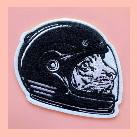 B&W Chenille Tiger Patch