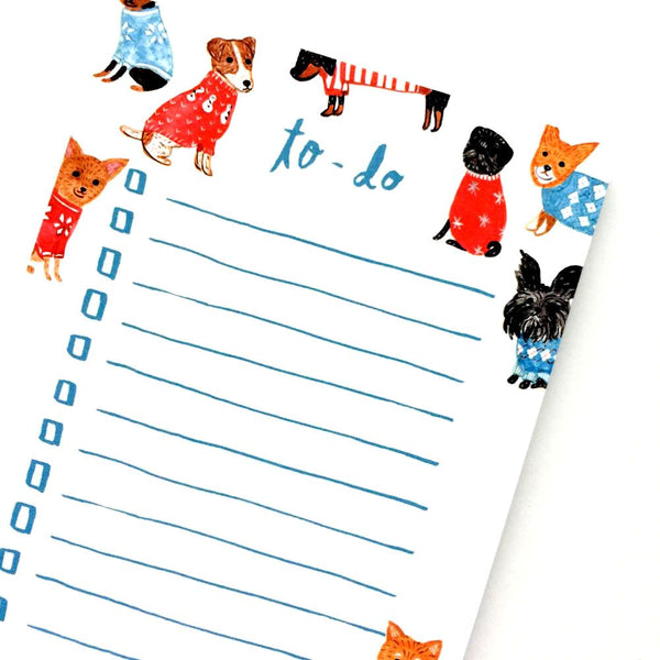 Doggies in Sweaters To-Do-List Notepad