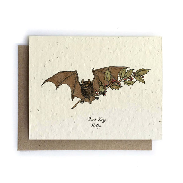 Bat's Wing Holly - Plantable Wildflower Card