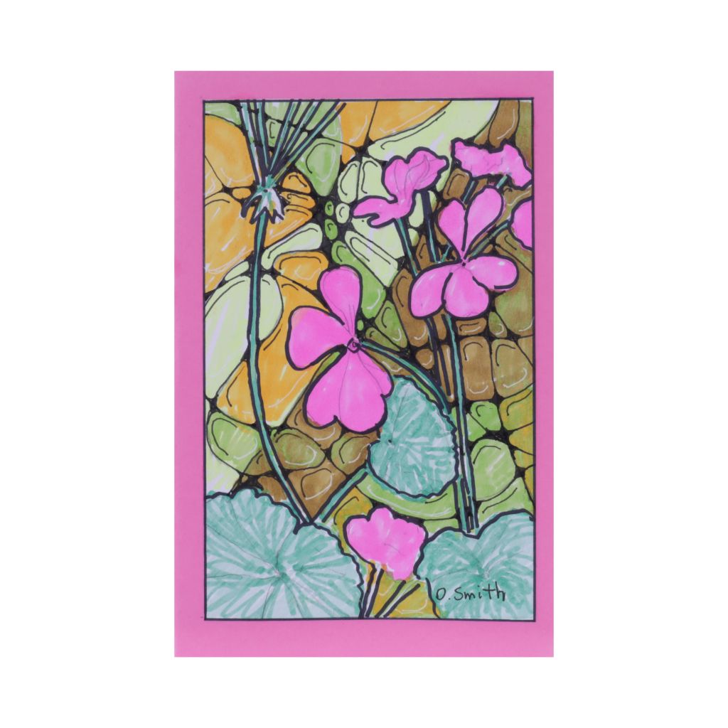 Spring Flowers 02 Neurographic Fine Art Card