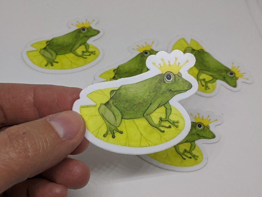 Frog Prince Vinyl Sticker