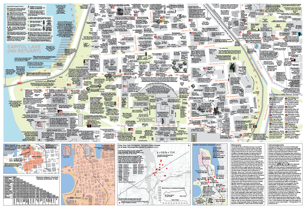 All eight psychogeographic maps