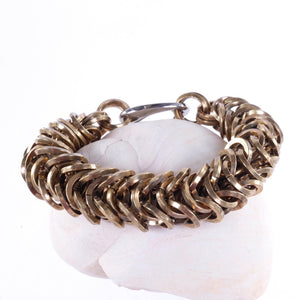 Box Weave Brass Wire Bracelet