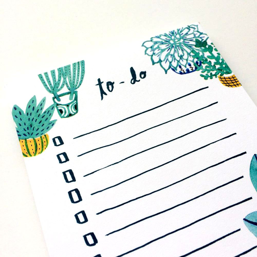 Succulent To-Do-List Note Pad