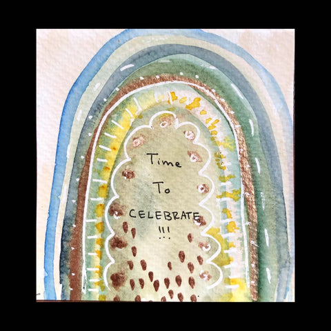 Watercolor Card - Time to Celebrate