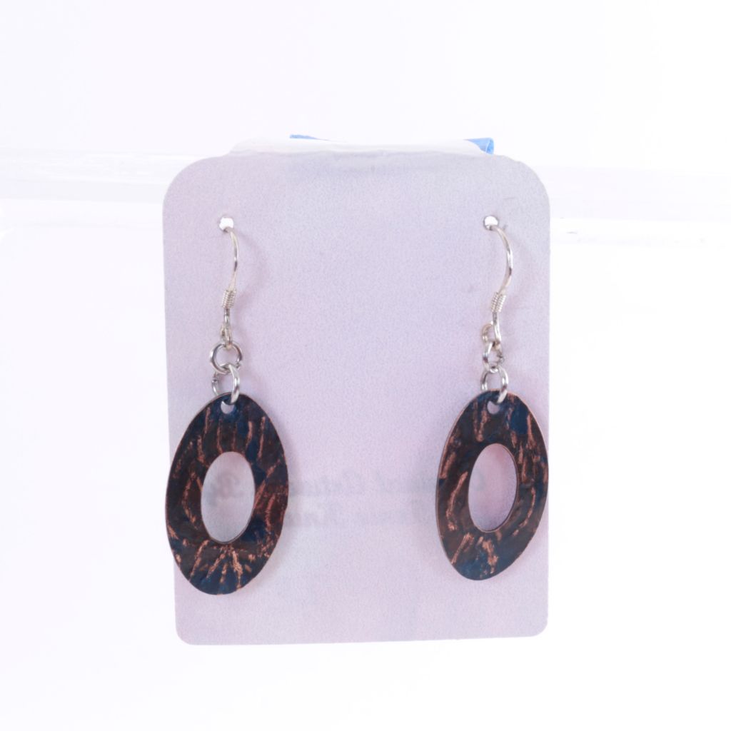 Copper Oval Earrings