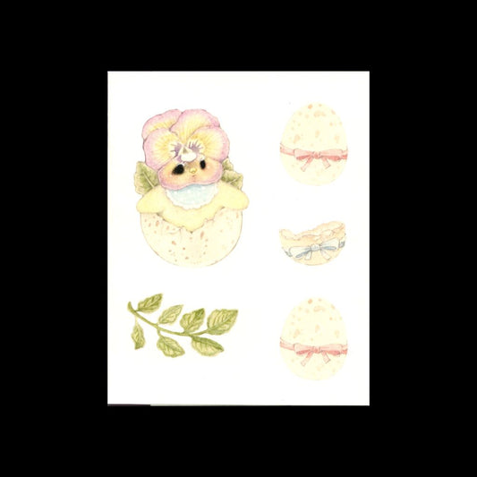 Pansy Chick Note Card