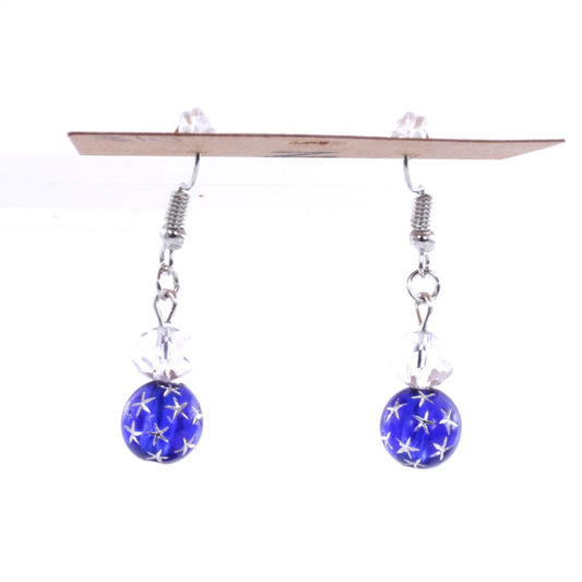 Starry Night Beaded Dangle Earrings