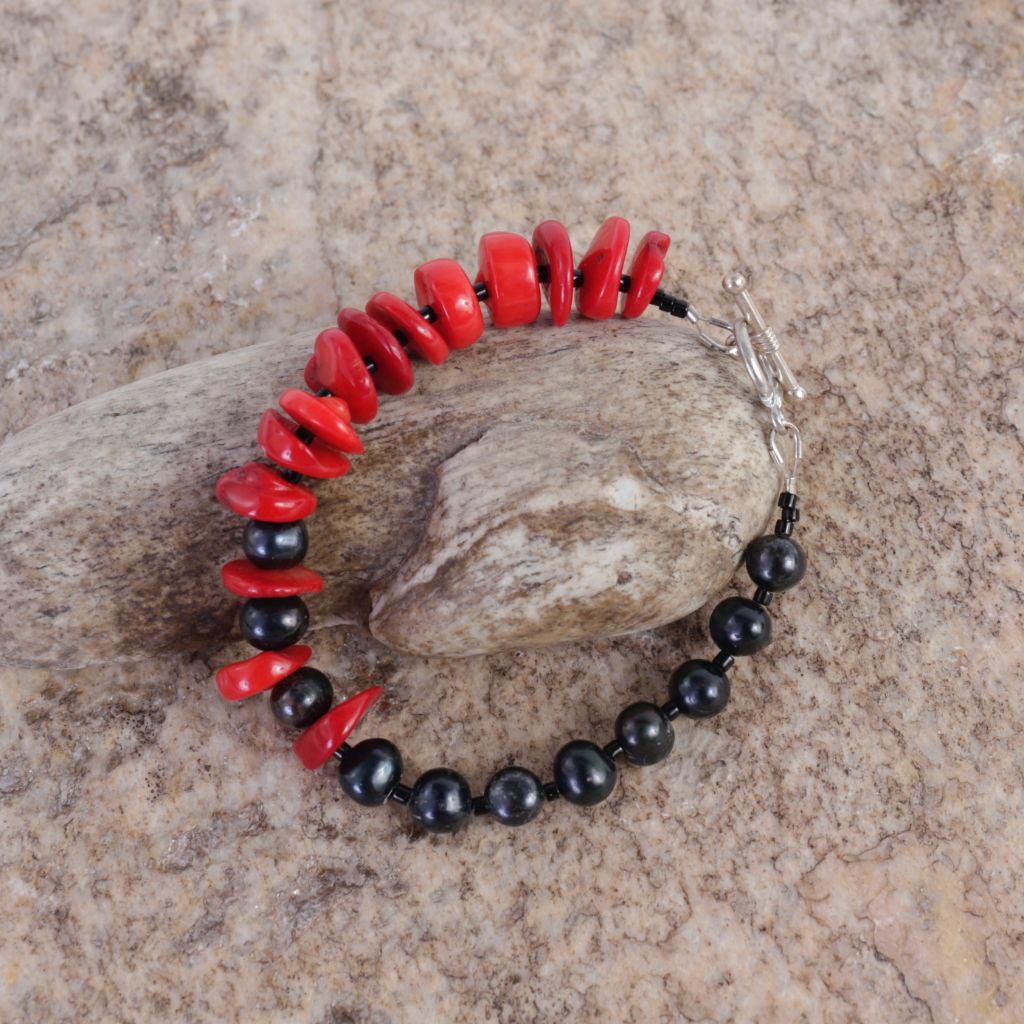 Pearl & Coral Bracelet