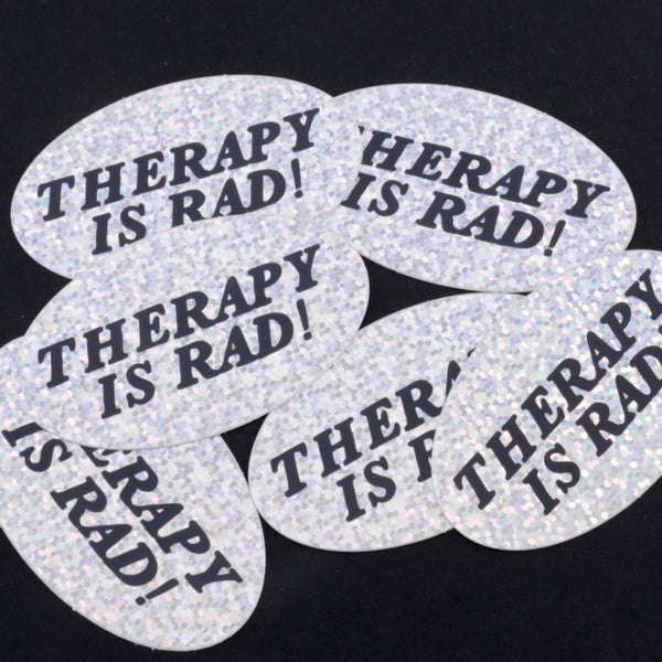 Therapy is Rad - Holographic Sticker