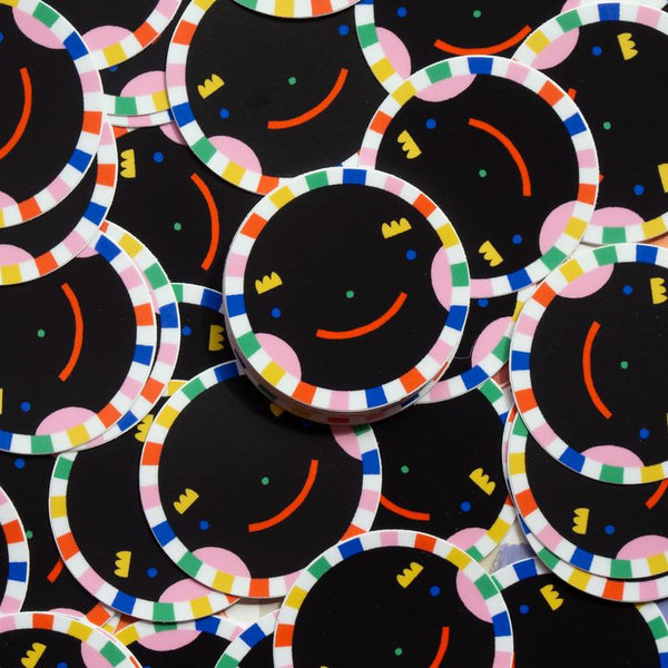 Rainbow Smiley Vinyl Sticker