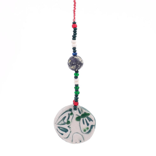 Beaded Porcelain Butterfly Goddess Bauble Hanging