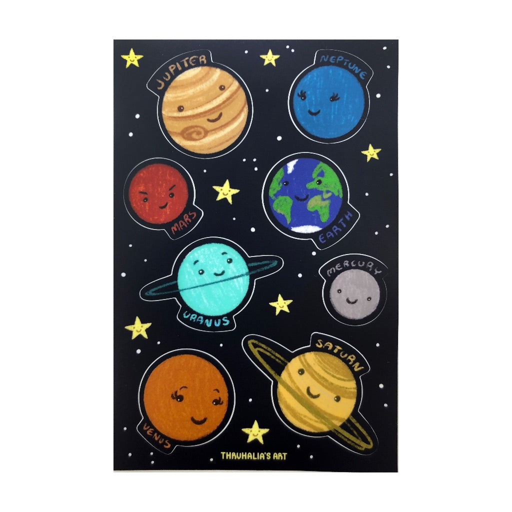 Planets sticker sheet