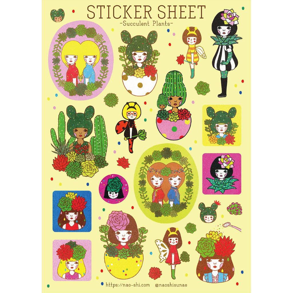 Succulent Plants Sticker Sheet