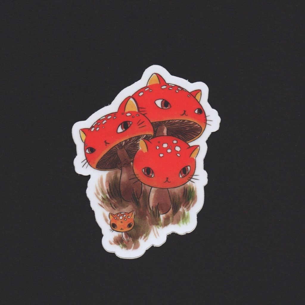 Meowshroom Sticker Fly Agaric