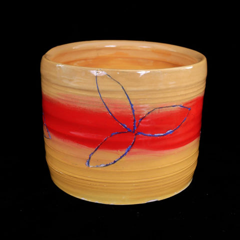 Yellow and Red Ceramic Cup