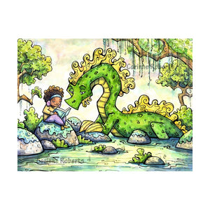Storytime - Large Postcard with Dragon