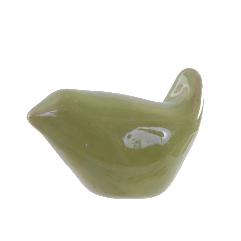 Mini Jelly Bean Bird - Green Porcelain