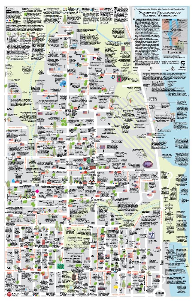 All eight psychogeographic maps