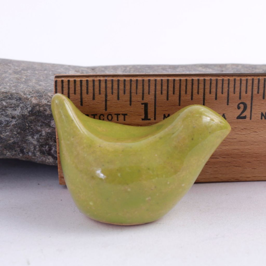 Itty Bitty Chartreuse Porcelain Bird