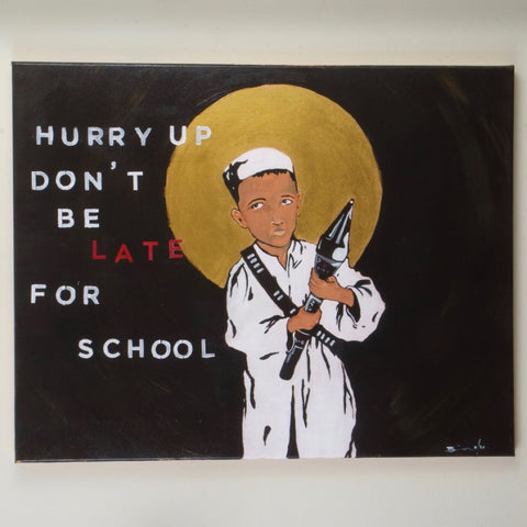 Late for School Original Painting