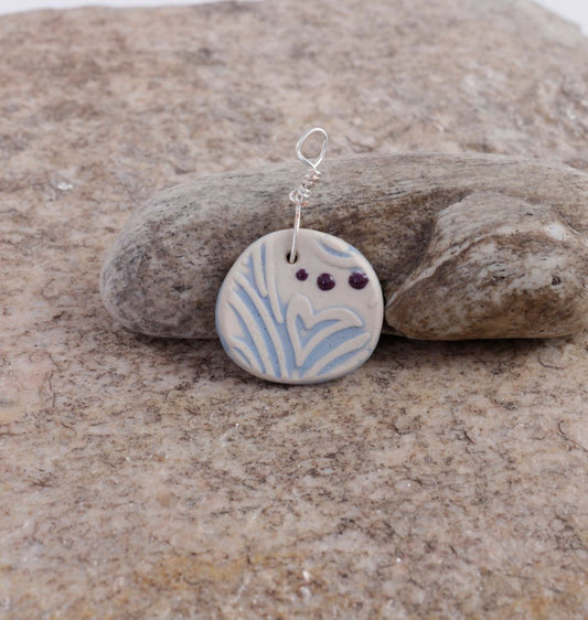 Heart Swirl Porcelain Charm