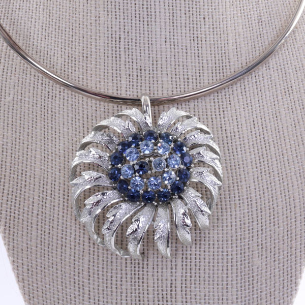 Upcycled Rhinestone Brooch Necklace