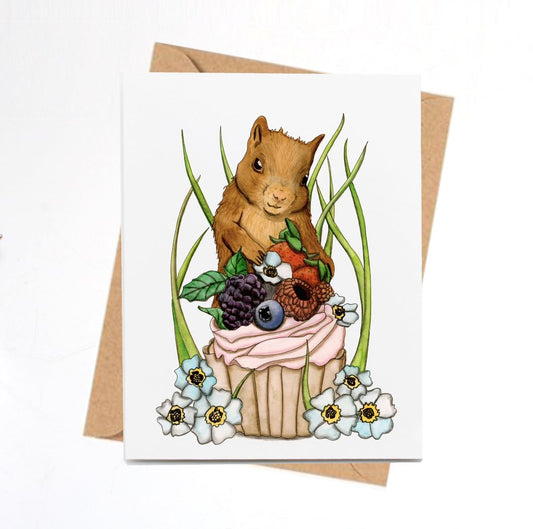 Squirrel Celebration Note Card