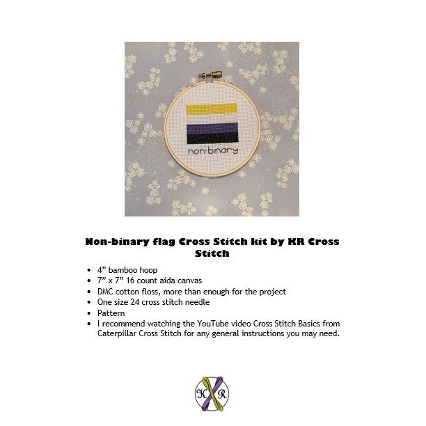 Non-Binary Flag - Cross Stitch Kit