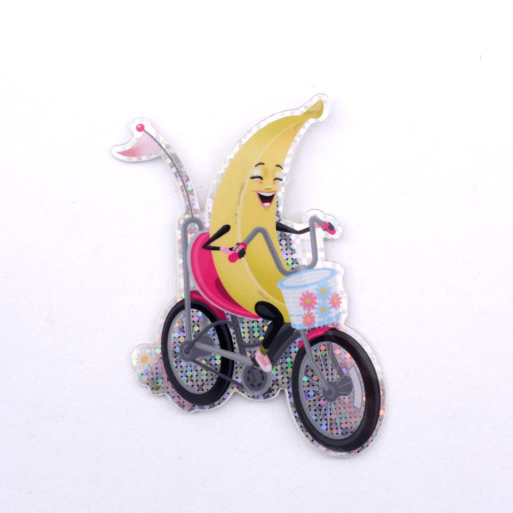 Banana Seat Glitter Sticker