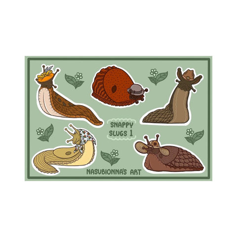 Snappy Slugs with Hats - Sticker Sheet 1