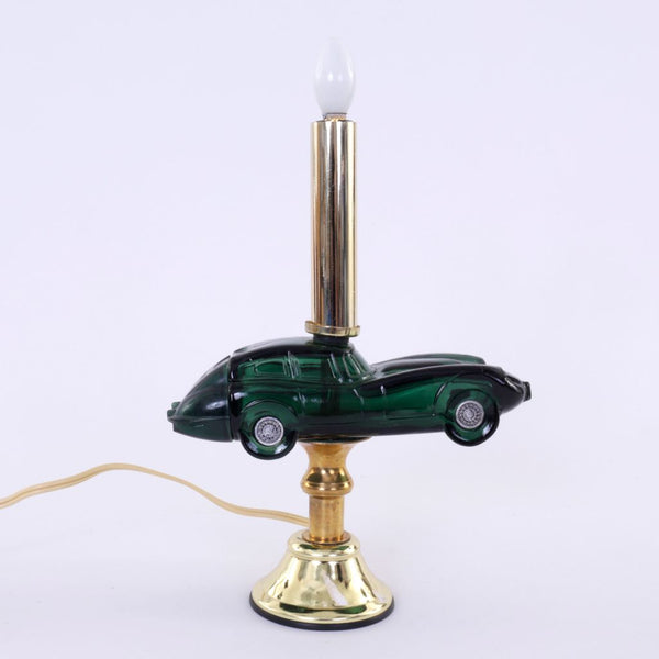 Mid Century Upcycled Avon Race Car Lamp