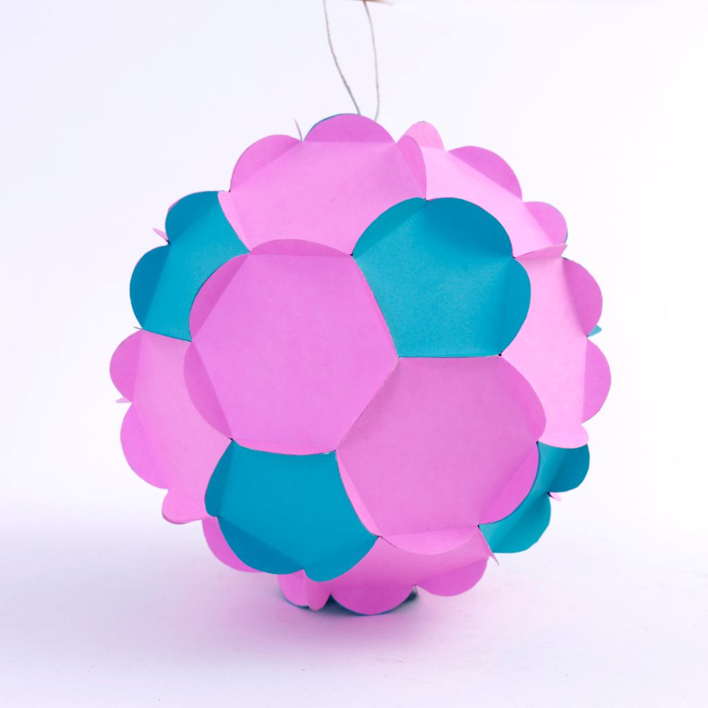 Blue & Pink Polyhedral Origami