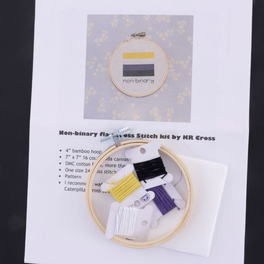 Non-Binary Flag - Cross Stitch Kit