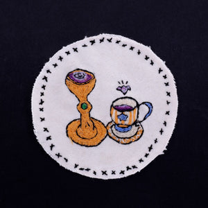 2 of Cups - Hand Embroidered Patch